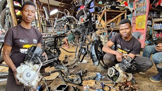 Boxer 150cc Full Engine Job  Clutch Cover, Rings, Valves & Piston Replacement