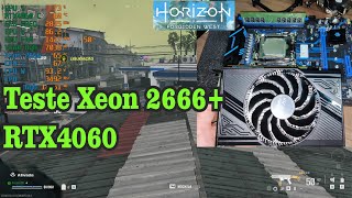 Teste Xeon 2666 V3+RTX4060 Galax 1 FAN - Temperatura e desempenho