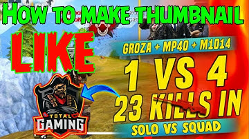 How to make hd thumbnail on Android -- how to make total gaming thumbnail
