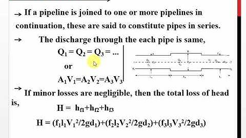 pipes connected in series & parallel