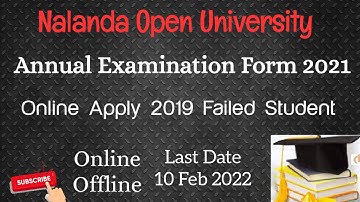 Online Examination Form for All Bachelor degree courses, BLIS & MLIS courses | NOU Patna