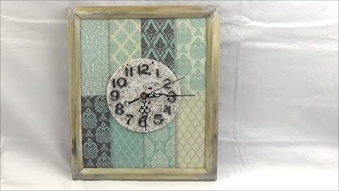 Altered frame into wall clock in mixed media/Ρολόι τοίχου από κορνίζα-μικτές τεχνικές