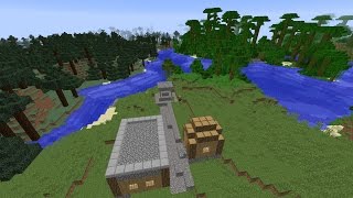 Minecraft Seed 1.8.8 Cool NPC Village Spawn, triple ravine, taiga, jungle