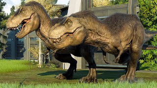 T-REX vs GIGANOTOSAURUS vs SPINOSAURUS vs INDOMINUS REX - Jurassic World Evolution 2
