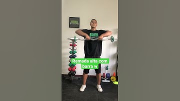 Remada alta com barra w - Prof. Matheus Gomes #shorts