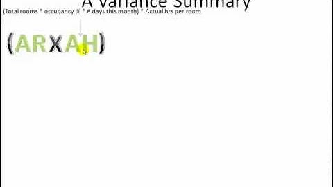 Explaining Variance Analysis