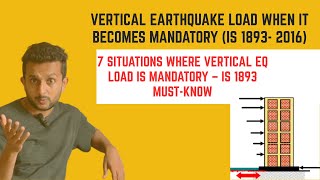 Vertical Earthquake Load When It Becomes Mandatory IS 1893-2016