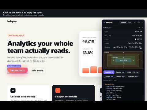 Stylegrab: inspect a button and copy its CSS