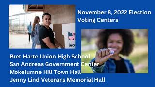 PSA Calaveras County - November 8, 2022 General Election