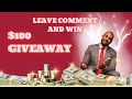 Win $100. Just leave a comment, and you can WIN!
