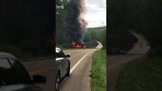Tanker Crashes on Route 66 in Clarion County, Exploes