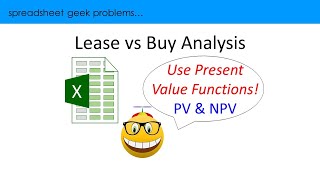 Details Excel Problem Solver:  Evaluate Leasing versus Buying Guide