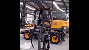 When the excavator is replaced with a wood Grabber