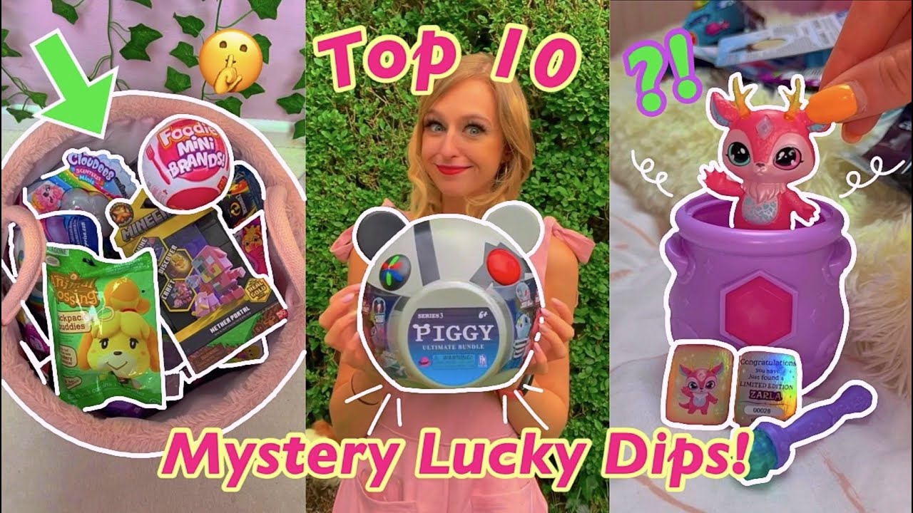 [ASMR] TOP 10 LUCKY DIPS INTO A BUCKET OF 100 MYSTERY TOYS!!😱🎁 📦 *RANKED!*🫢 | Rhia Official♡