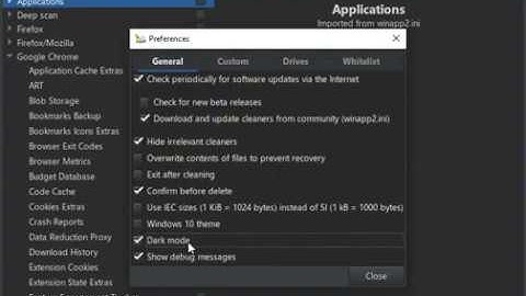 Four themes: BleachBit 4.0.0 on Windows 10