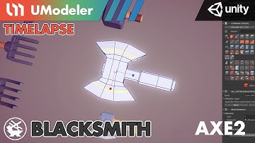 3D Modeling in Unity - Timelapse of Modeling an axe 2/2 in Blacksmith