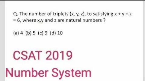 Number of triplets (x, y, z), to satisfying x + y + z = 6, where x,y and z are natural numbers ?