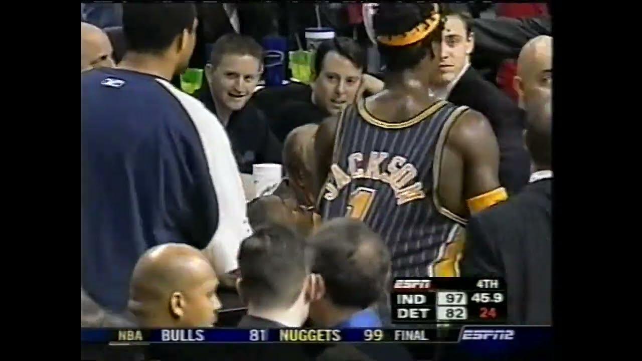 Ron Artest and Ben Wallace Fight in NBA Pacers Pistons Brawl 60FPS