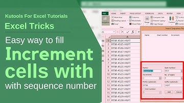 Easy way to fill increment cells with sequence number (Kutools for Excel)