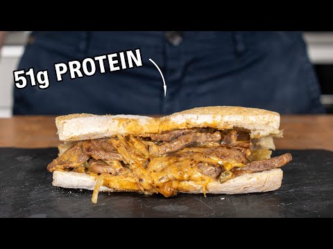 I Made a Cheesesteak Sandwich With 51g Of Protein In 10 Minutes