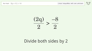 Solving Linear Inequalities: 2(q+11) is Greater Than 14
