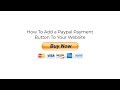 How to Add a Paypal Button to Your Website