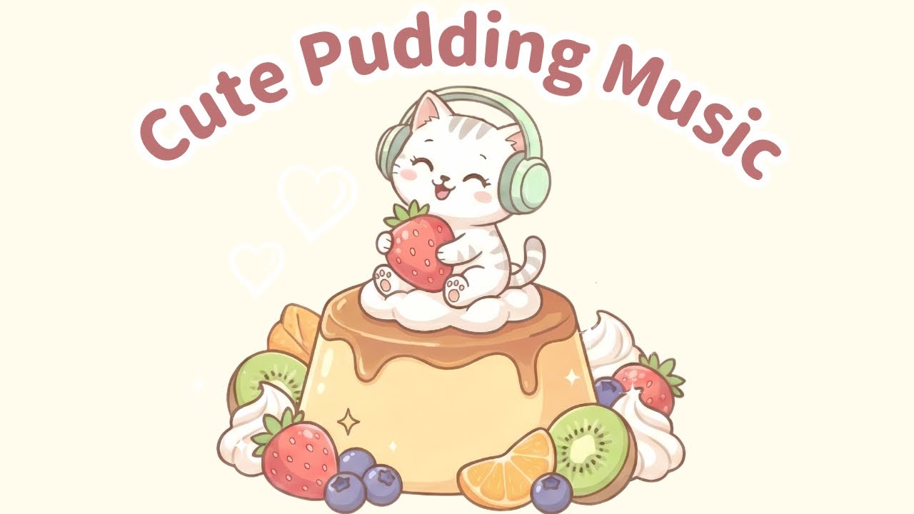 Cute Pudding Music 🍮🎧 | Lo-fi Miltie Cat2 Hour Relaxing Cafe Songs ✨ Study & Chill BGM