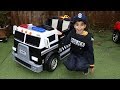 SAMI plays with his new police truck ,video for kids