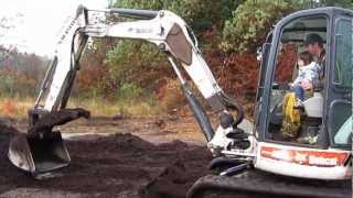 Erika operates the excavator, Part 2