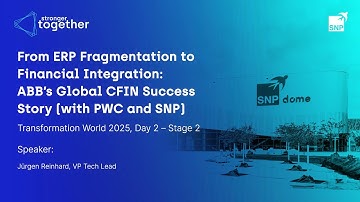 TW25 I ABB - From ERP fragmentation to financial integration: Global CFIN success story (PwC & SNP)