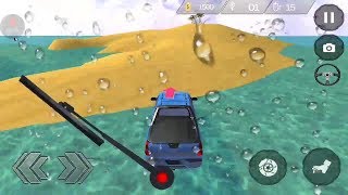 Water Surfer Prado Car Floating Race | Game Mobil bisa jalan di air screenshot 1