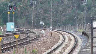 讃岐財田駅　2000系特急南風&しまんと通過