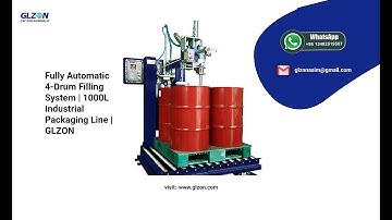 Fully Automatic 4-Drum Filling System | 1000L Industrial Packaging Line | GLZON