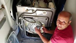 How to replace washer bearing (Part 1 of 3)￼-طريقة فك وتغيير رمان بلى الغسالات  (جزء ١ من ٣)