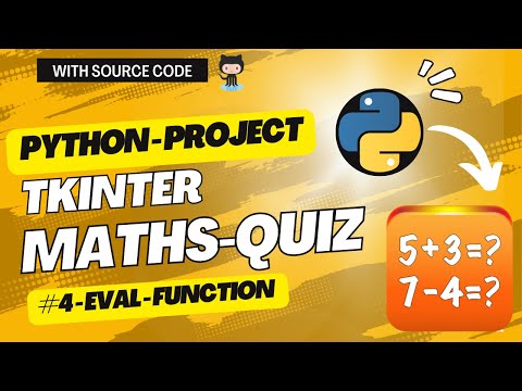 Eval function in Python to find Answer | Maths Quiz Game - 4