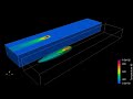 Simulation of a moving semi-spherical heat source
