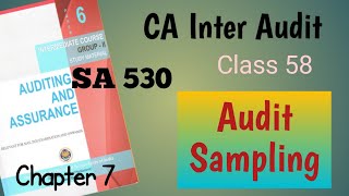Class 58- CA Inter Auditing & Assurance- Ch 7: AUDIT SAMPLING Wealth