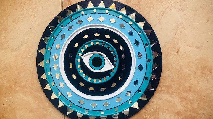 Evil eye painting 😱😱/ evil eye wall hanging /lippan art by