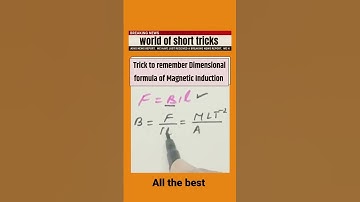 Trick #75) Tricks to remember Dimensional formula | NEET/MAINS | #shorts
