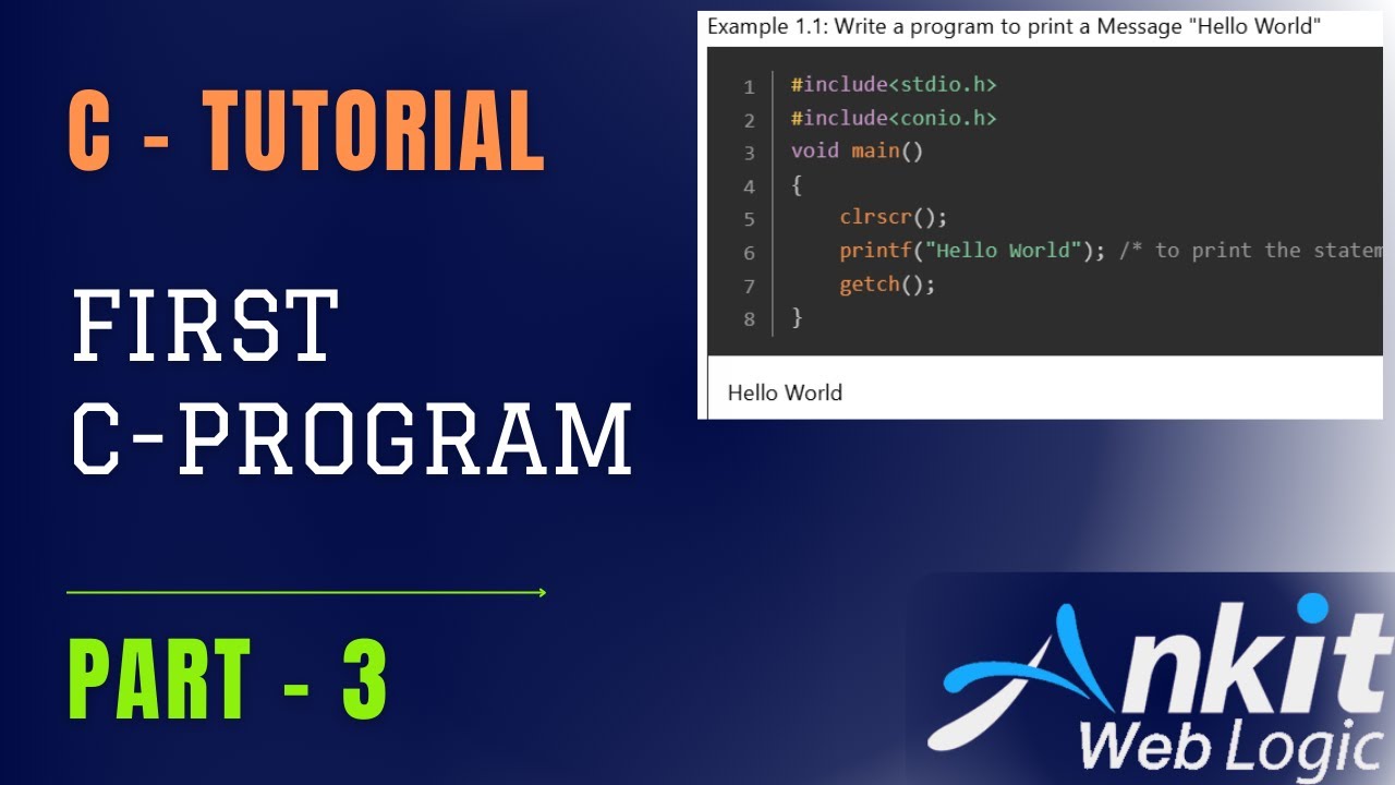 First C Program - YouTube