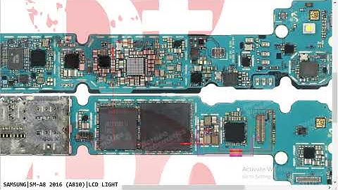 Samsung A8 2016 SM A810 LCD Light No Grapice Problem Hardware Solution