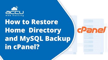 How to restore Home Directory and MySQL backup in cPanel?