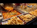 역대급입니다! 부산 대박 분식집의 떡볶이, 튀김, 어묵, 고구마스틱 / Amazing Korean snack bar! tteokbokki - Korean street food