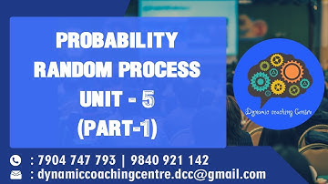 Probability Random Process Unit 5 | Part 1 | Tips&Tricks | Dynamic Coaching Centre