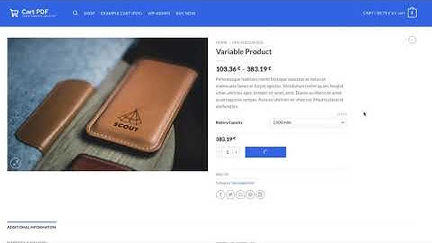 WooCommerce Cart PDF Export Plugin