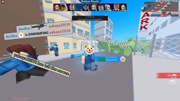 I made hacker rage quit!!! | Roblox Arsenal