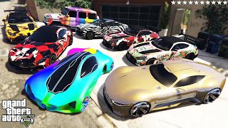 GTA 5  Stealing HYPER Modified Mercedes Cars with Franklin! | (GTA V Real Life Cars #73)