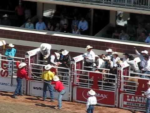 Calgary stampede 2010- A horse stepped on his balls...