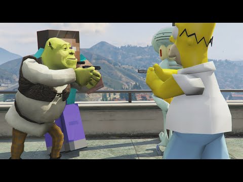 Shrek loses his mind in GTA V