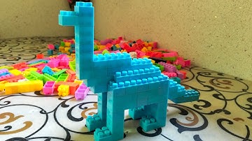 Block building satisfying DIY Lego Dinosaur | lego blocks | ASMR sounds 